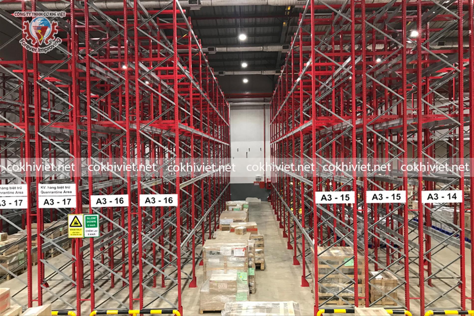 Các loại kệ dùng trong kho logistic
