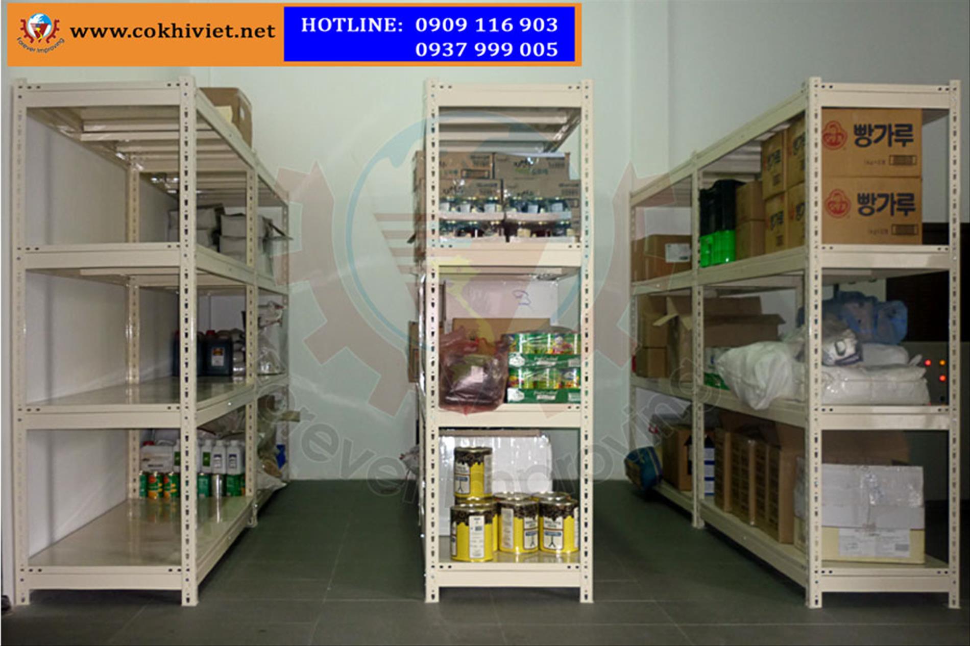 KỆ THÉP GÓC CÔNG TY BÁNH NGỌT CJ VIỆT NAM